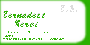 bernadett merei business card